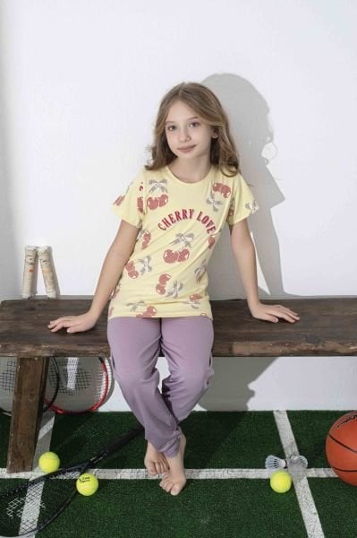 TARIK 2995 KIZ 2-6 YAŞ KISA KOL PİJAMA TAKIM