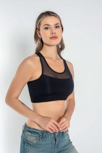 FORM ANGEL 5910 TÜL DETAYLI SPORCU CROP