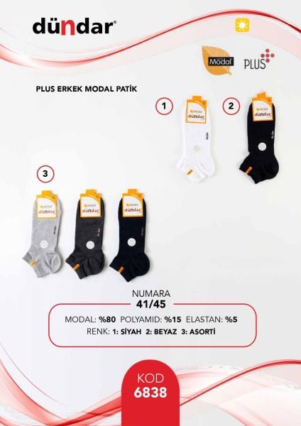 DÜNDAR 6838 ERKEK PLUS MODAL PATİK