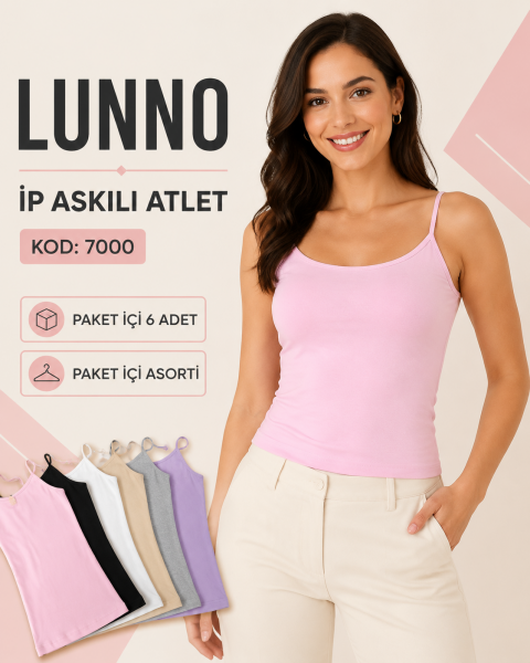 LUNNO 7000 BAYAN DANTELLİ İP ASKI ATLET