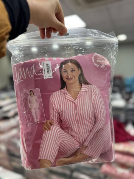 LANA 455-60 BAYAN SÜET BATTAL PİJAMA TAKIM