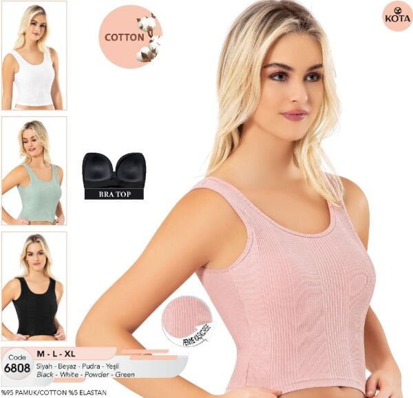 KOTA 6808 BAYAN ÇİZGİ RAP.PENYE KAŞ.PEDLİ CROP