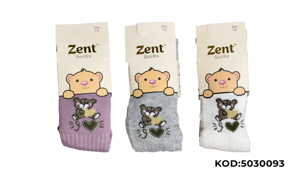 ZENT KIZ ÇOCUK DESENLİ KÜLOTLU ÇORAP
