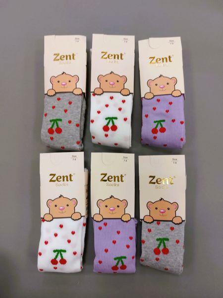 ZENT KIZ ÇOCUK DESENLİ KÜLOTLU ÇORAP