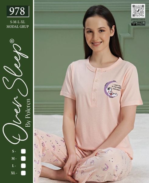 OVER SLEEP 978 BAYAN KISAKOL PİJAMA TAKIM