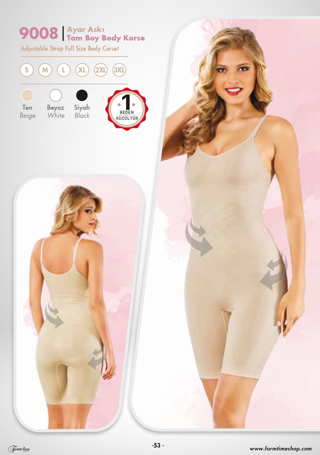 FORM TİME 9008-B TAM BOY BODY KORSE