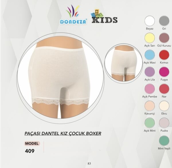 DONDEZA 409 KIZ ÇOCUK PAÇASI SURDANTEL BOXER