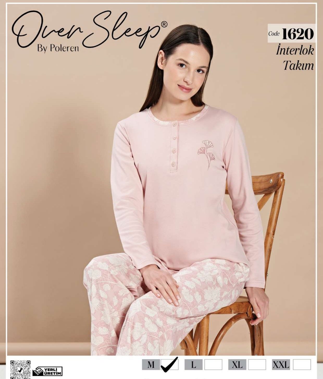 OVER SLEEP 1620 BAYAN İNTERLOK PİJAMA TAKIM