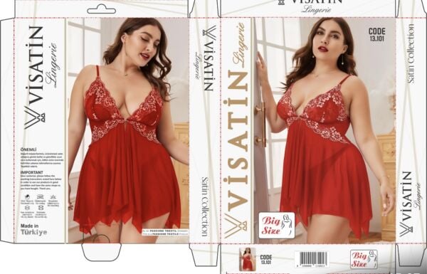 VİSATİN 13101 SATEN GECELİK BATTAL