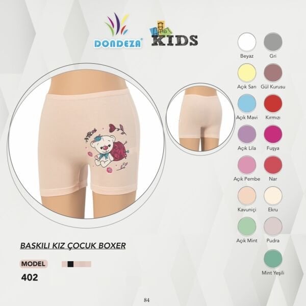 DONDEZA 402 KIZ ÇOCUK BOXER