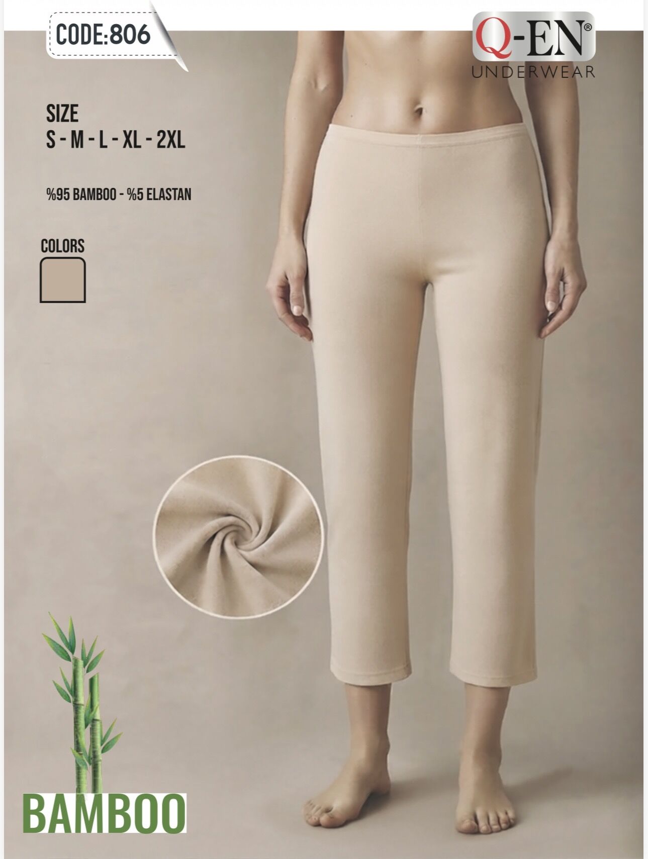 Q-EN 806 BAYAN BAMBU PANTOLON ASTARI