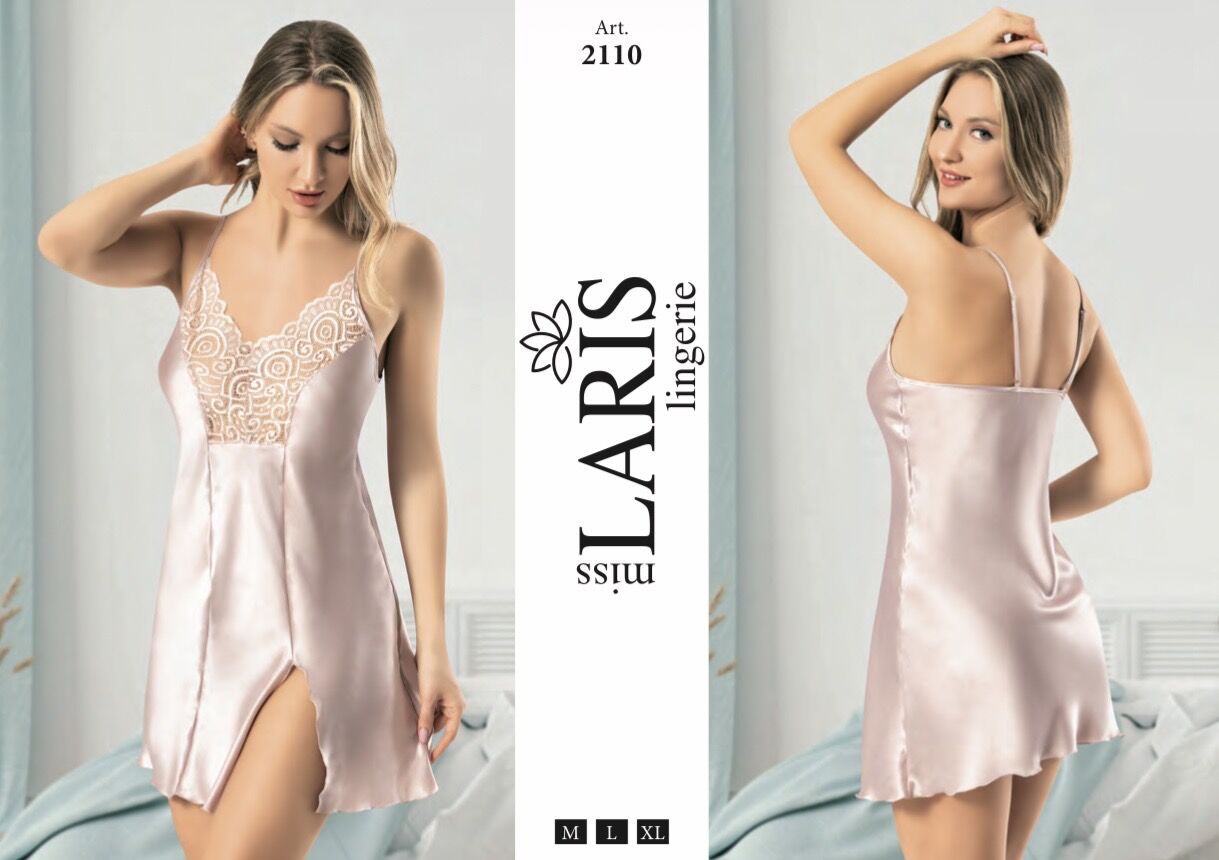 MİSS LARİS 2110 SATEN KISA GECELİK XL