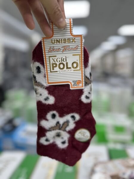 XGRİ B-62 BAYAN YUMOŞ PELUŞ YIKAMALI PATİK