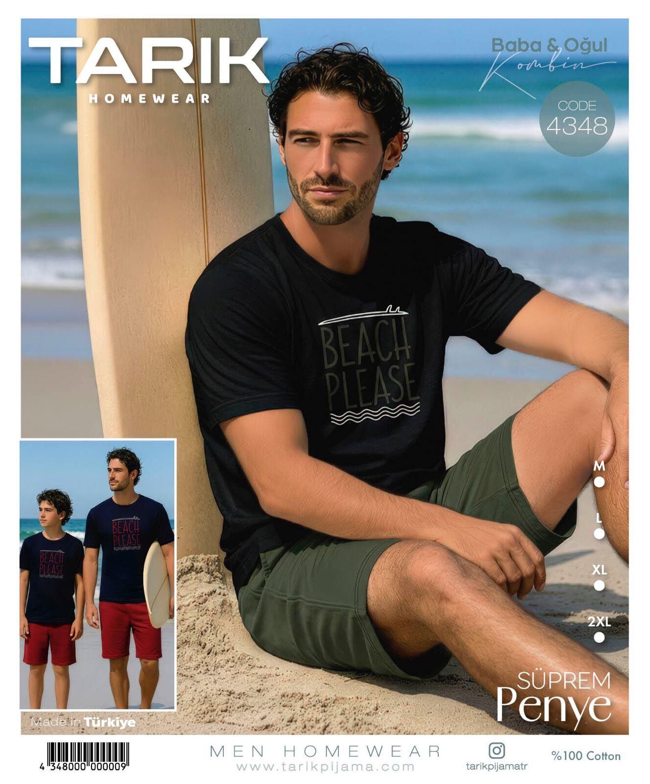 TARIK 4348 ERKEK PENYE KISA KOL ŞORTLU TAKIMI