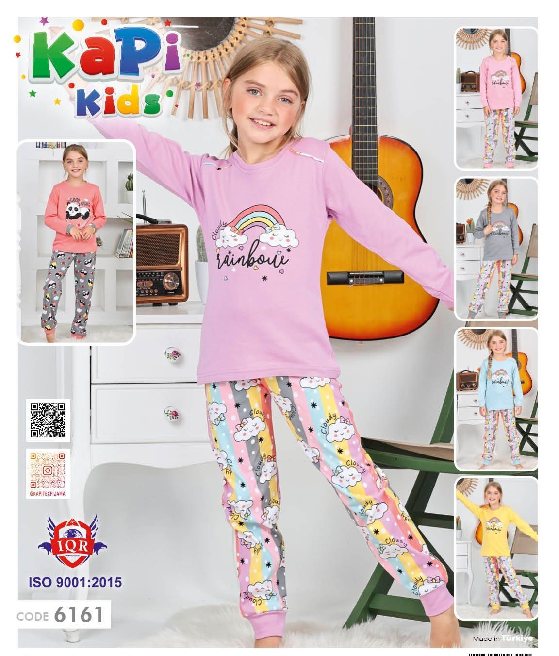 KAPİ 6161 KIZ 3-5 YAŞ İNTERLOK PİJAMA TAKIMI