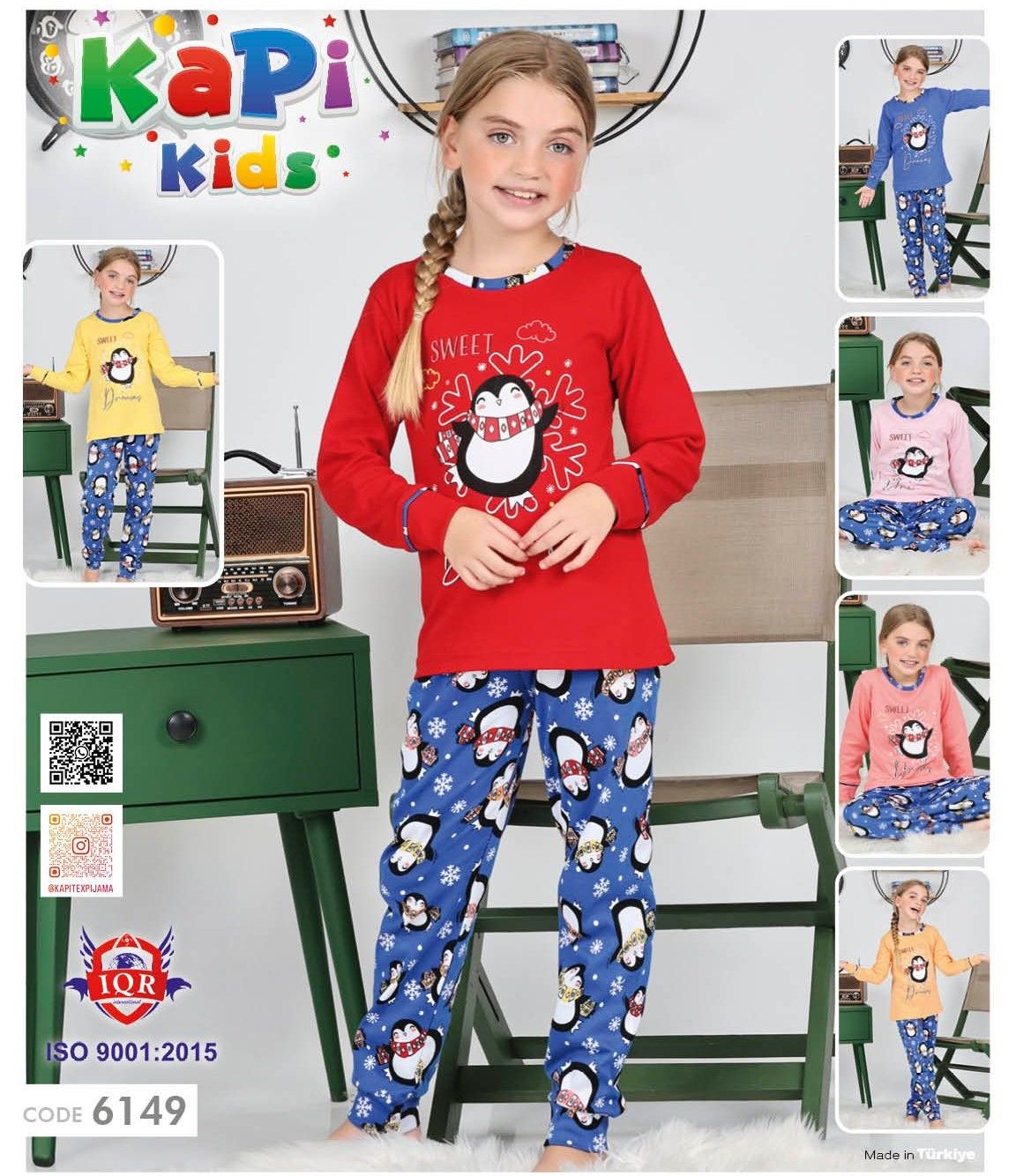 KAPİ 6149 KIZ 3-5 YAŞ İNTERLOK PİJAMA TAKIMI