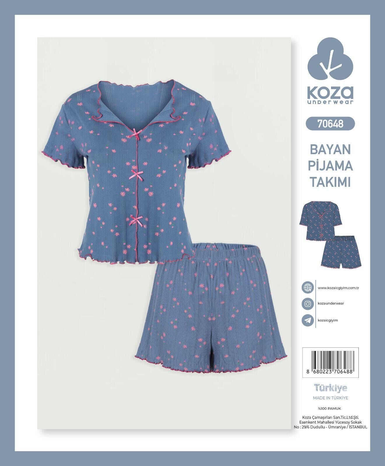 KOZA 70648 BAYAN İP ASKI ŞORTLU TAKIM