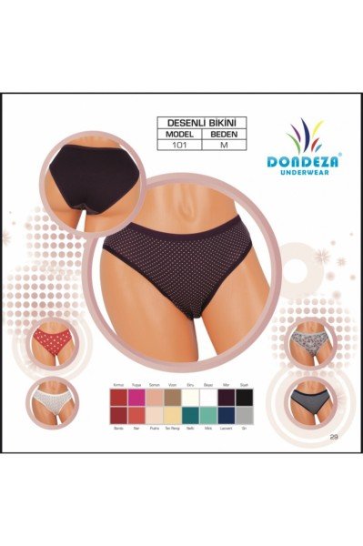 DONDEZA 101 BAYAN DESENLİ BİKİNİ