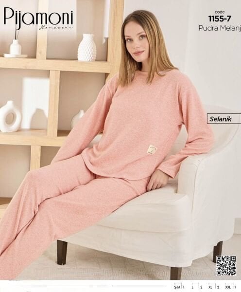 PİJAMONİ 1155-7 BAYAN SELANİK PİJAMA TAKIM
