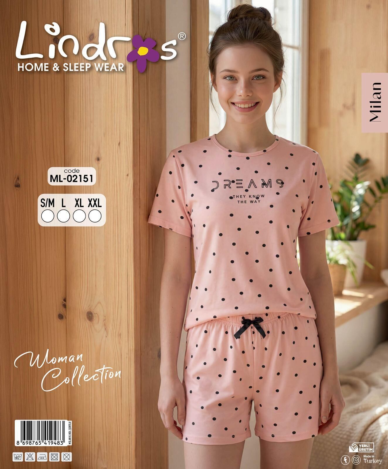 BOYRAZ 02151 MİLAN KISA KOL ŞORTLU PİJAMA TAKIM