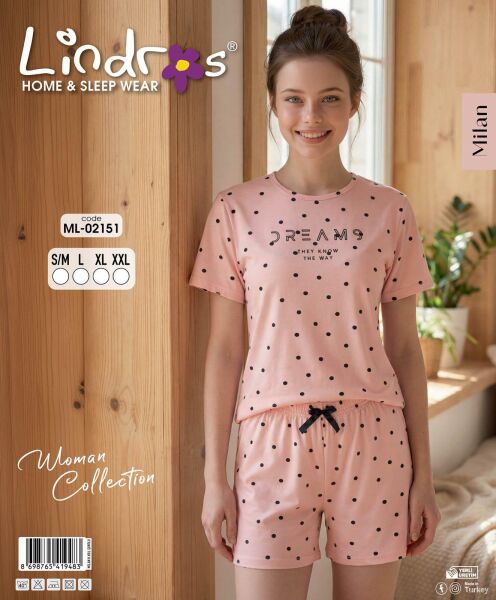 BOYRAZ 02151 MİLAN KISA KOL ŞORTLU PİJAMA TAKIM
