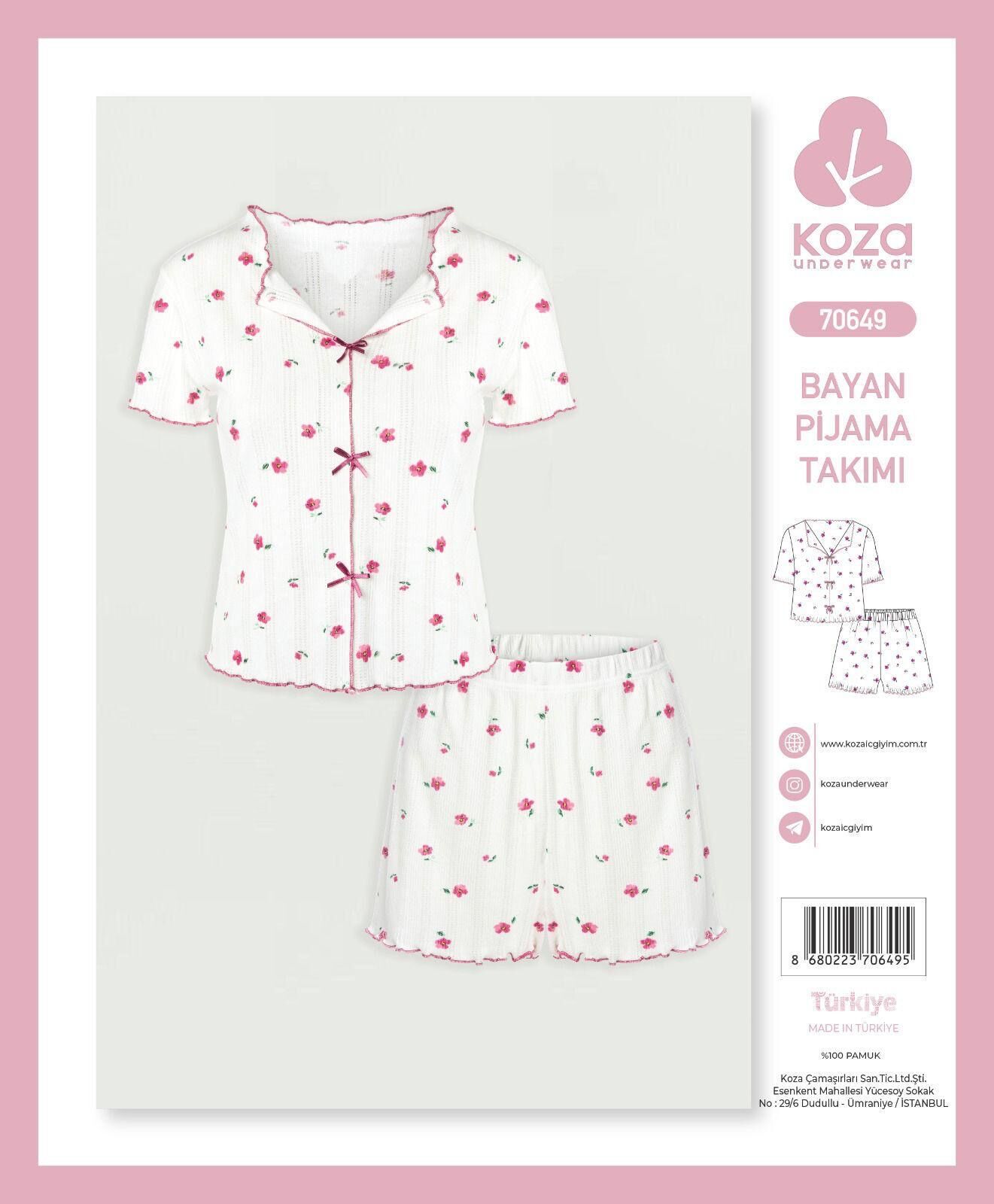 KOZA 70649 BAYAN İP ASKI ŞORTLU TAKIM