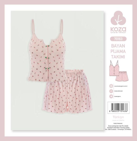 KOZA 70163 BAYAN İP ASKI ŞORTLU TAKIM