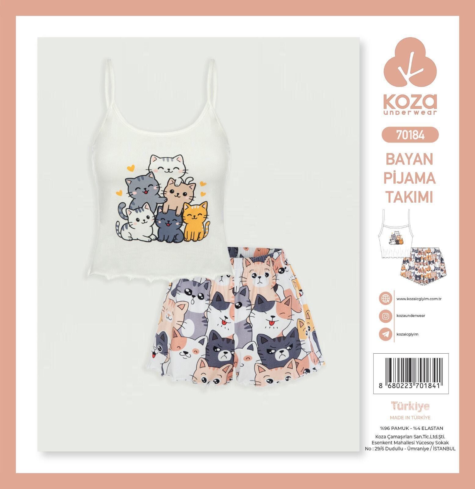 KOZA 70184 BAYAN İP ASKI ŞORTLU TAKIM