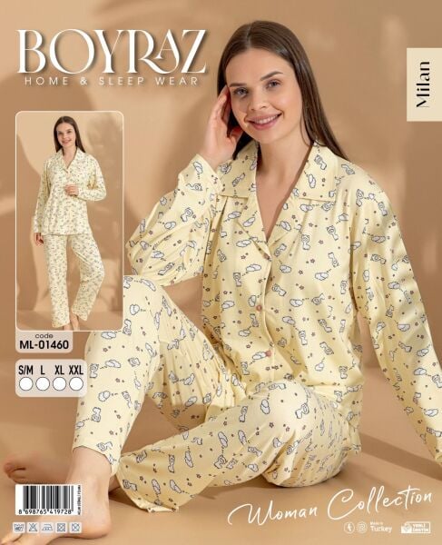 BOYRAZ 01460 MİLAN GÖMLEK PİJAMA TAKIM