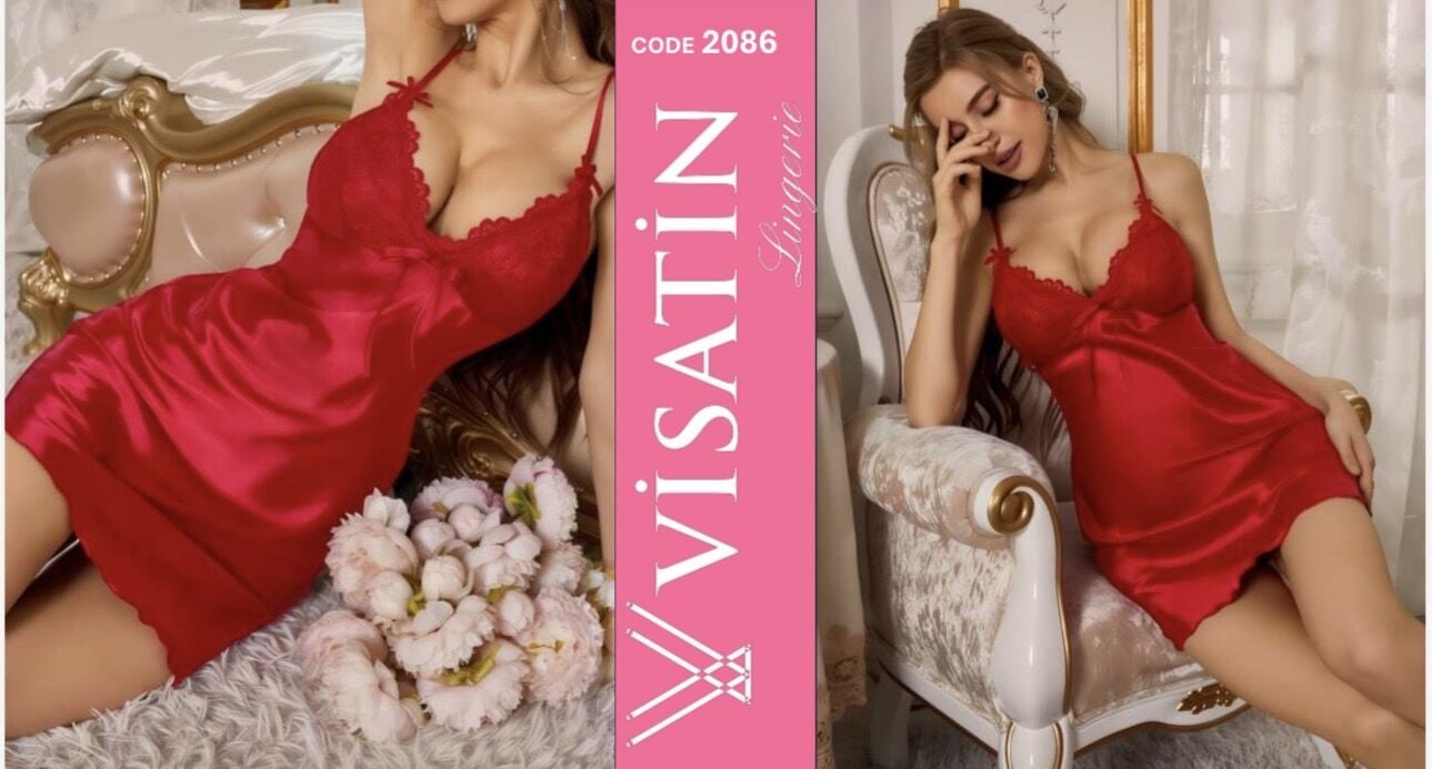 VİSATİN 2086 SATEN GECELİK M-L-XL 6 LI