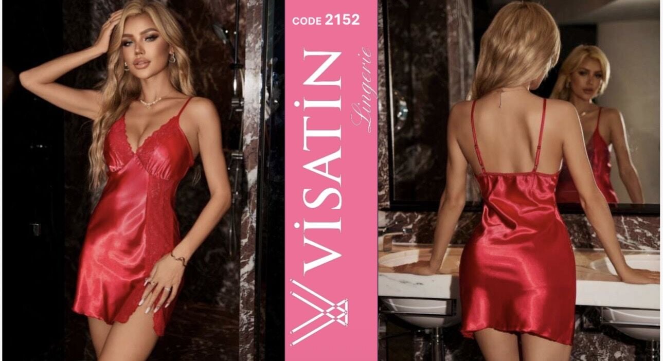 VİSATİN 2152 SATEN GECELİK M-L-XL 6 LI
