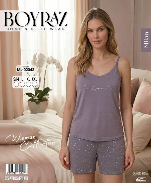 BOYRAZ 02042 MİLAN İP ASKILI ŞORTLU TAKIM