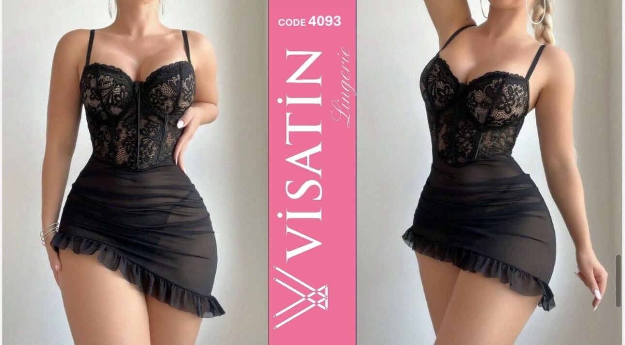 VİSATİN 4093 SATEN GECELİK M-L-XL 6 LI