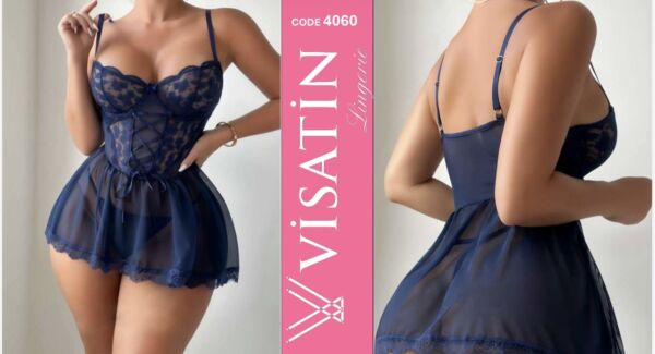 VİSATİN 4060 SATEN GECELİK M-L-XL 6 LI