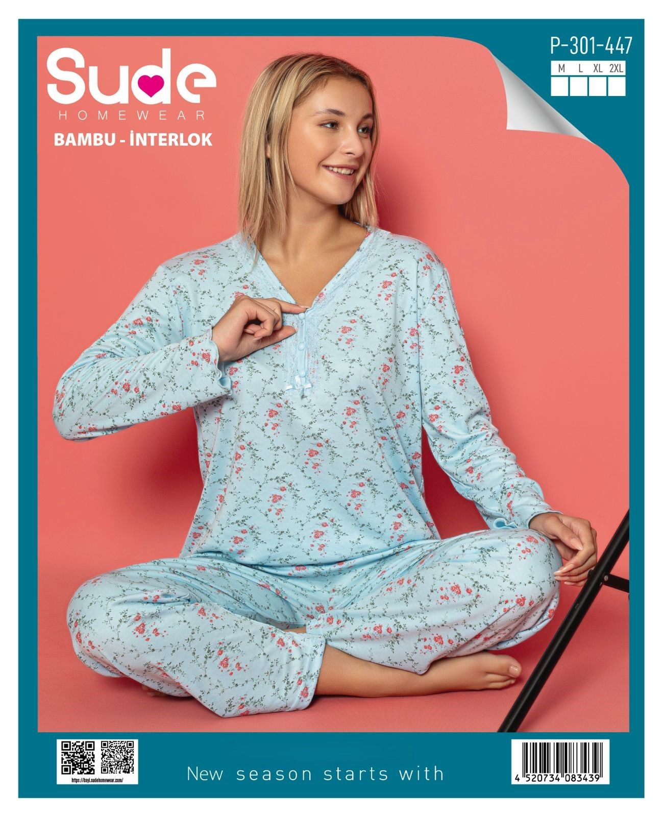 SUDE P-301-447 BAYAN BAMBU İNTERLOK TAKIM
