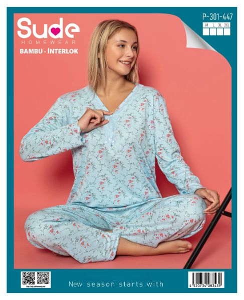 SUDE P-301-447 BAYAN BAMBU İNTERLOK TAKIM