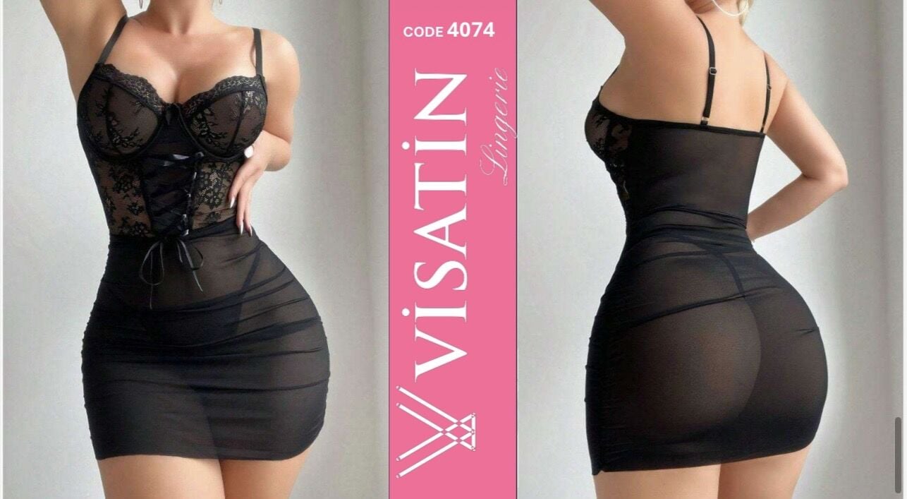 VİSATİN 4074 SATEN GECELİK M-L-XL 6 LI