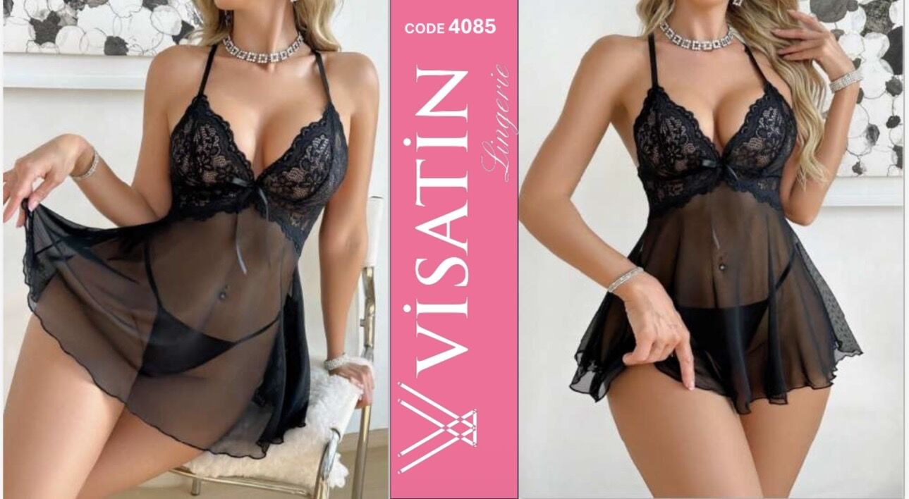 VİSATİN 4085 SATEN GECELİK M-L-XL 6 LI