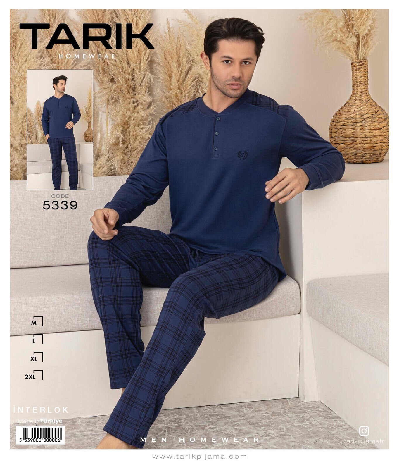TARIK 5339 ERKEK EKOSELİ OMUZ ROBALI PİJAMA TAKIMI