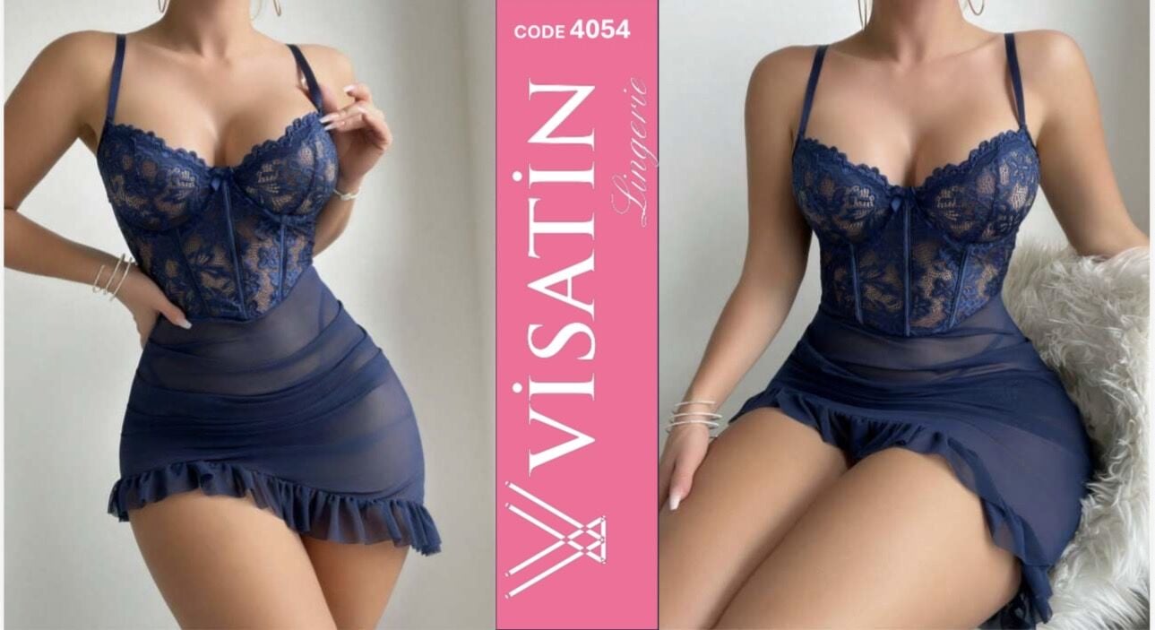 VİSATİN 4054 SATEN GECELİK M-L-XL 6 LI