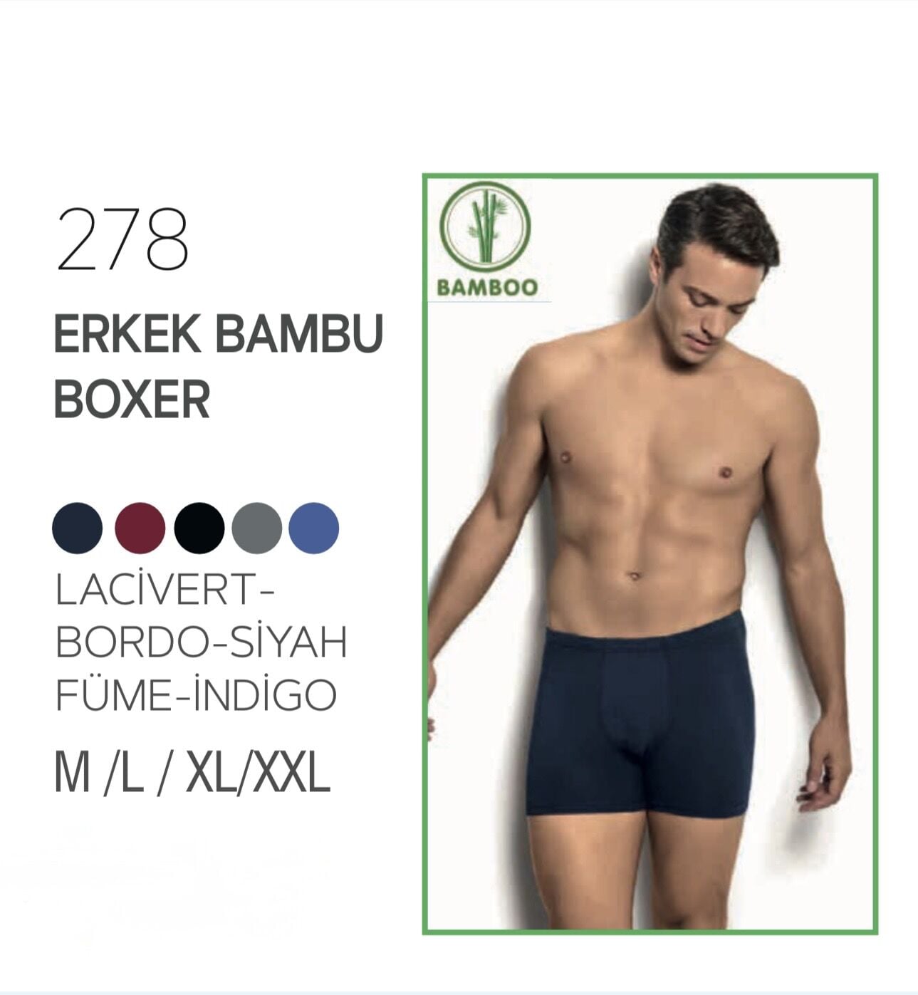 JİBER 278 ERKEK BAMBOO BOXER