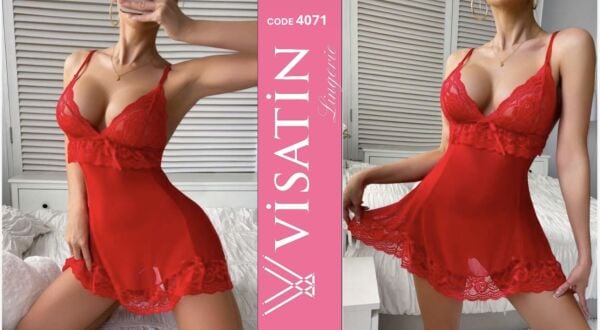 VİSATİN 4071 SATEN GECELİK M-L-XL 6 LI