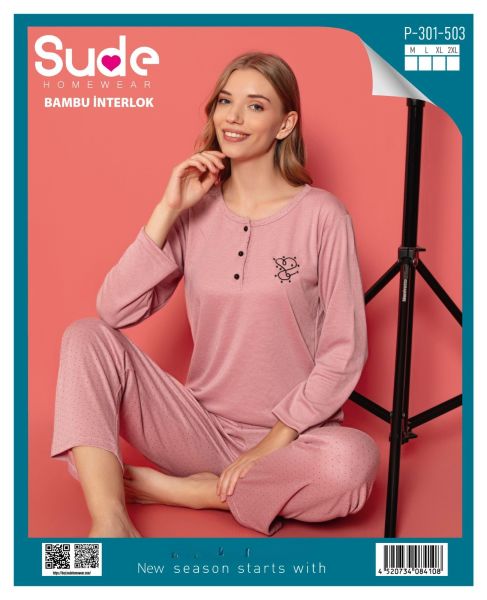 SUDE P-301-503 BAYAN BAMBU İNTERLOK TAKIM