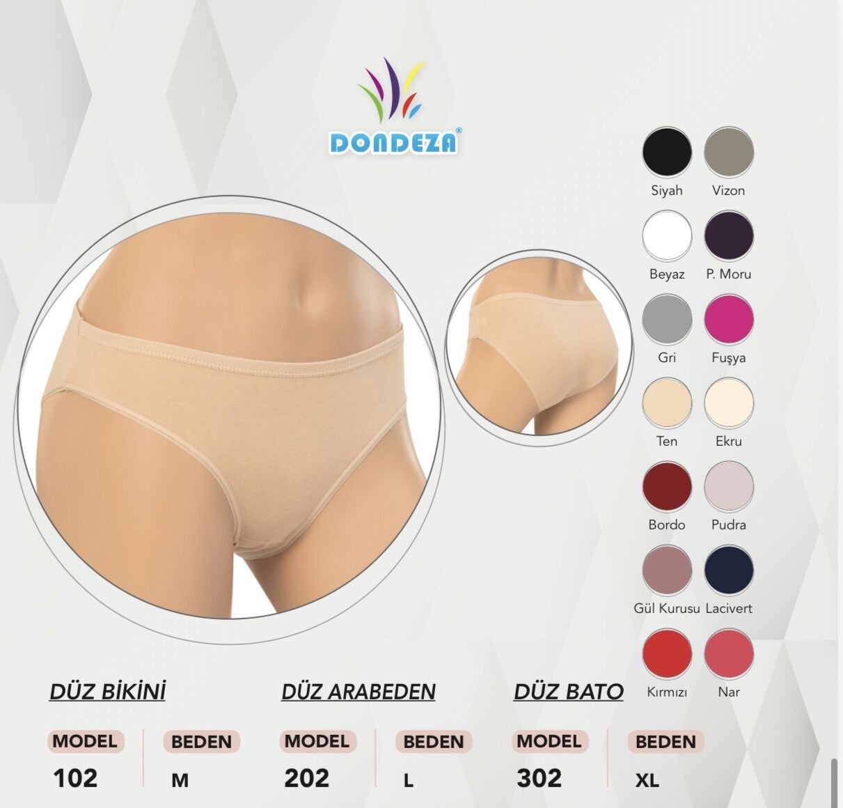 DONDEZA 102 BAYAN DÜZ BİKİNİ ( M )