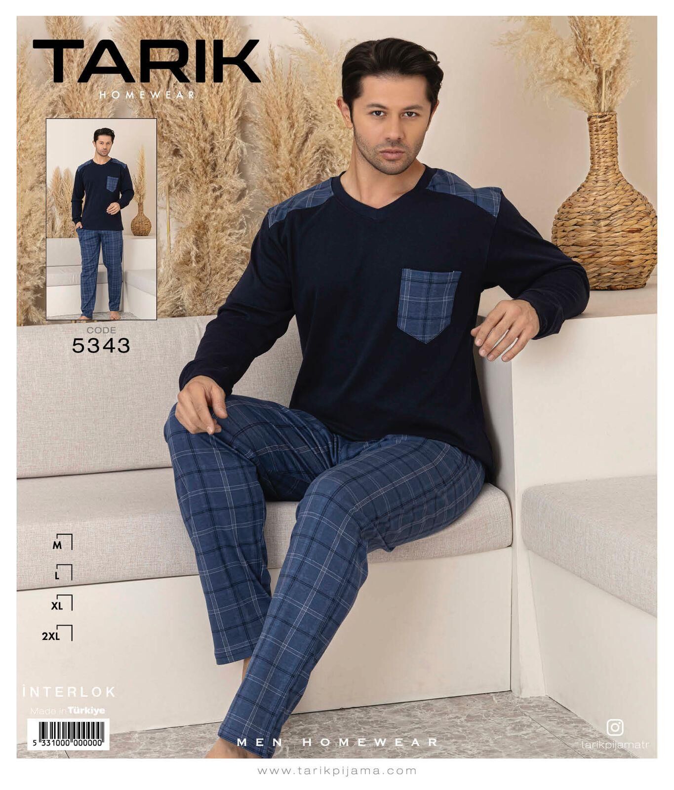 TARIK 5343 ERKEK İNTERLOK PİJAMA TAKIMI