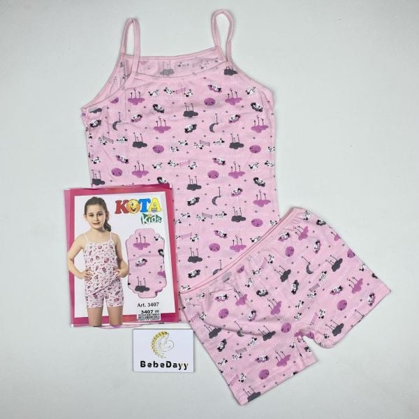 KOTA 3407 KIZ ÇOCUK BASKILI ŞORT TAKIM