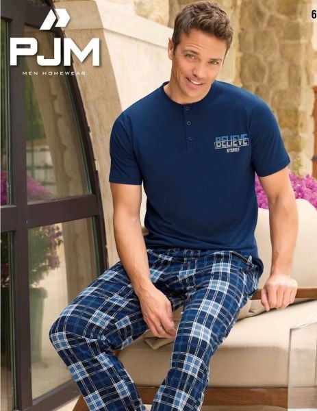 PJM 6870-7 ERKEK PENYE KISA KOL PİJAMA TAKIM