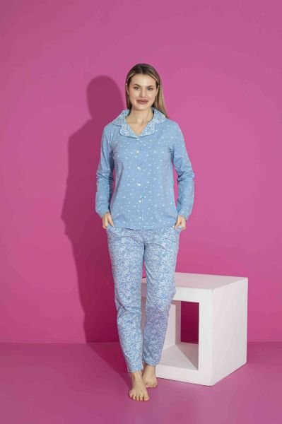 TARIK 3022 BAYAN GÖMLEK U.KOL PİJAMA TAKIM