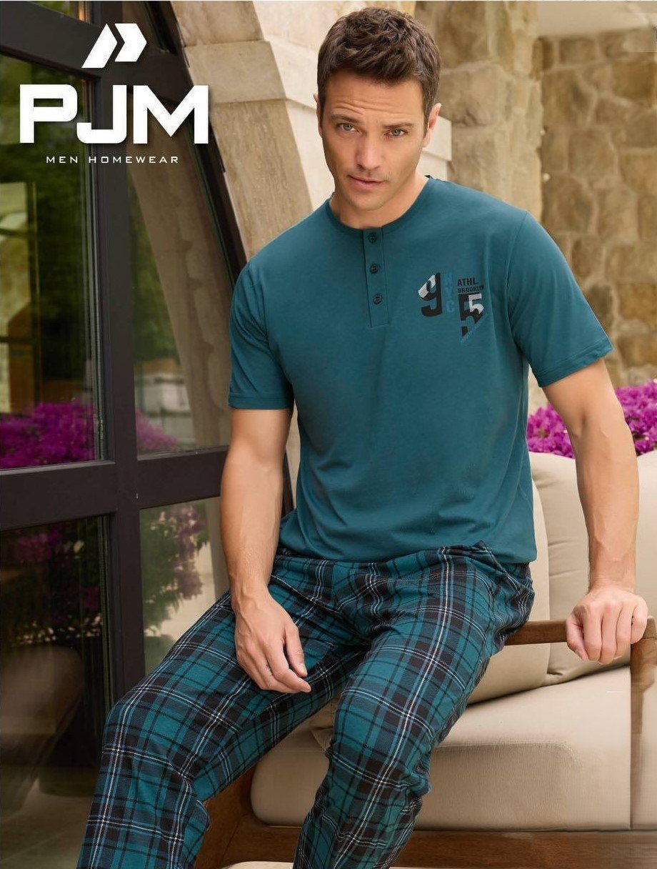 PJM 6870-3 ERKEK PENYE KISA KOL PİJAMA TAKIM