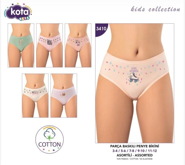 KOTA 3410 KIZ ÇOCUK BASKILI BİKİNİ
